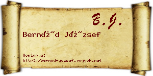 Bernád József névjegykártya
